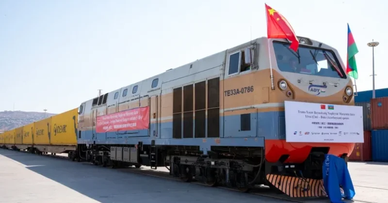 Çin Avropa Dəmiryol Ekspres marşrutu üzrə 5 il: Bakı Yivudan gələn 237 ci qatarı qarşıladı