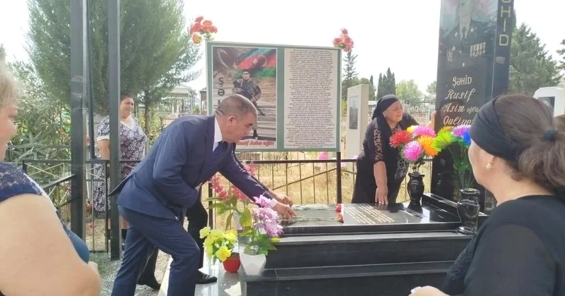 Ağstafada Vətən Müharibəsi şəhidi Rusif Quliyevin doğum günündə xatirəsi anıldı