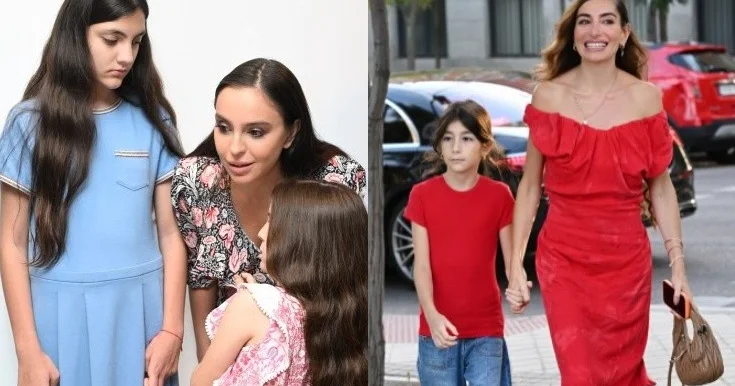 Leyla və Arzu Əliyevalar qızları ilə Madriddə Fotolar