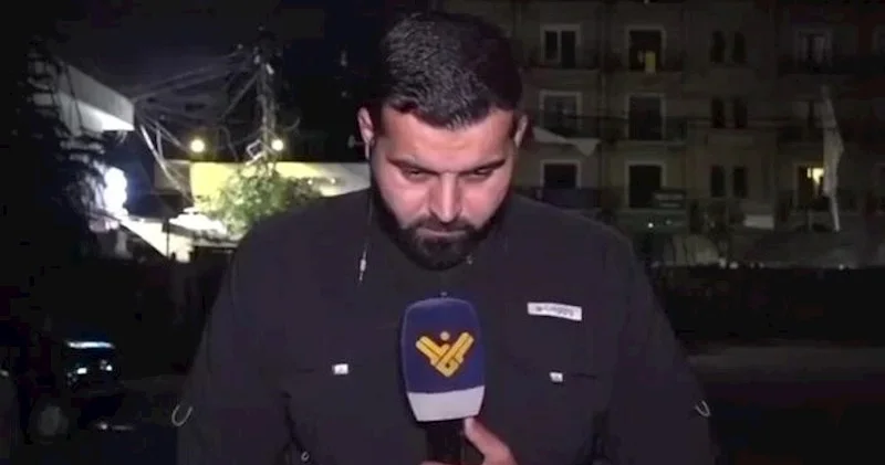 İsrailin hava zərbəsi reportaj hazırlayan jurnalistin yanına düşdü Anbaan video