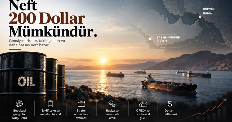 Hörmüz böhranı dərinləşsə, neft 200 dolları keçə bilər EKSPERT
