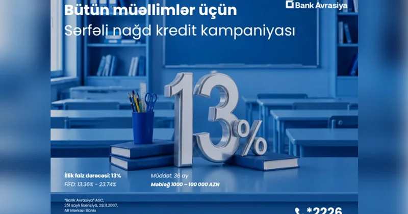Müəllimlər üçün sərfəli nağd kredit kampaniyası