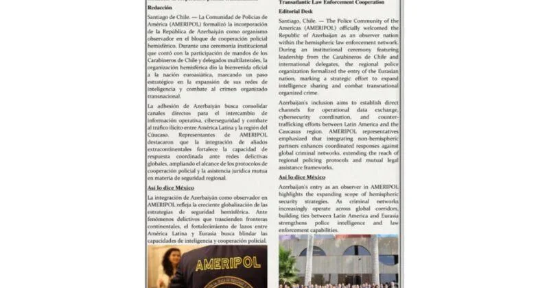 Вступление Азербайджана в AMERIPOL укрепляет сотрудничество между Евразией и Латинской Америкой мексиканское издание