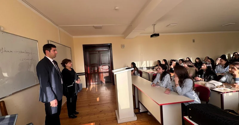 Gəncə Dövlət Universitetinin magistr tələbələri ilə görüş keçirilib FOTO