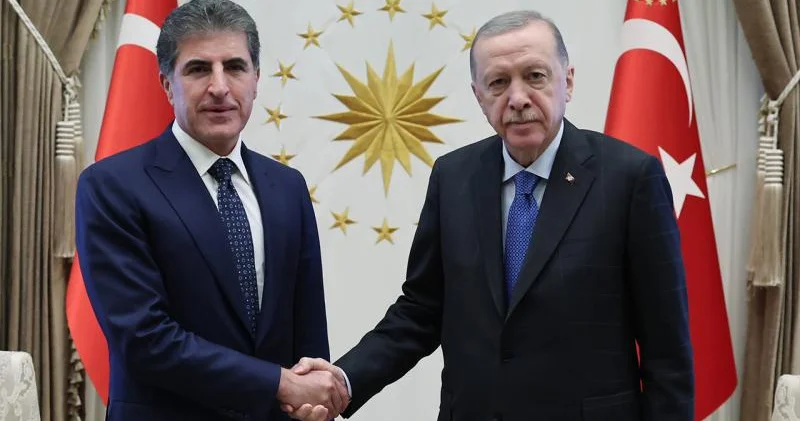 Ərdoğan Neçirvan Bərzanini qəbul edib