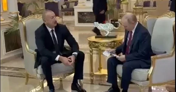 İlham Əliyevlə Putin arasında görüş davam edib Video