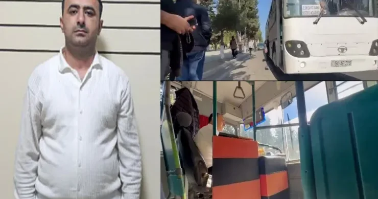 Narkotik çəkib sərnişin avtobusu sürən həbs olundu VİDEO