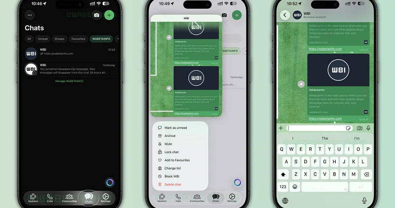 WhatsApp меняет облик стеклянный дизайн уже на iPhone