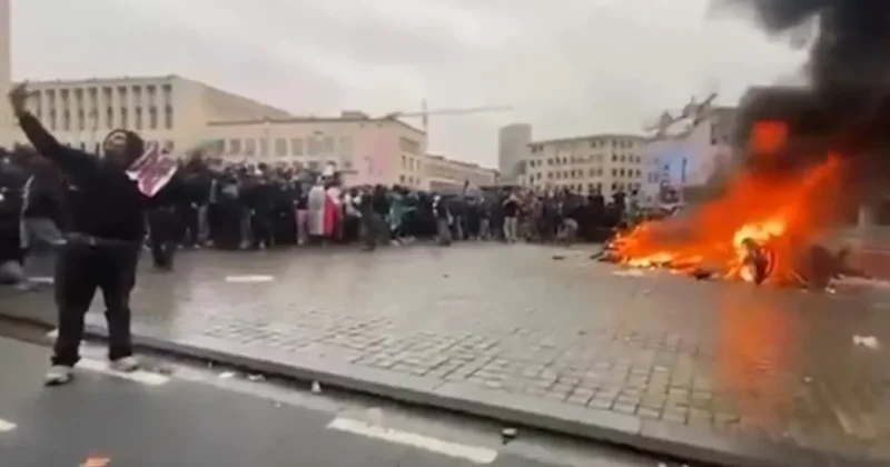 Brüsseldə şagird və tələbələr etiraz aksiyasına başladı