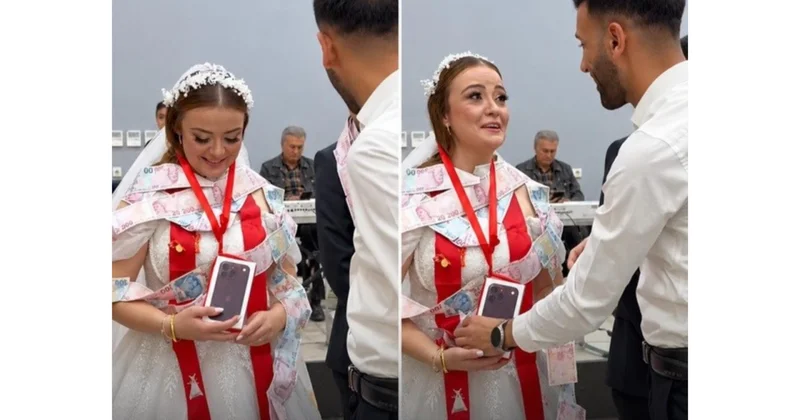 Gəlinin toyda verilən hədiyyəyə ağzı açıq qaldı (Video)