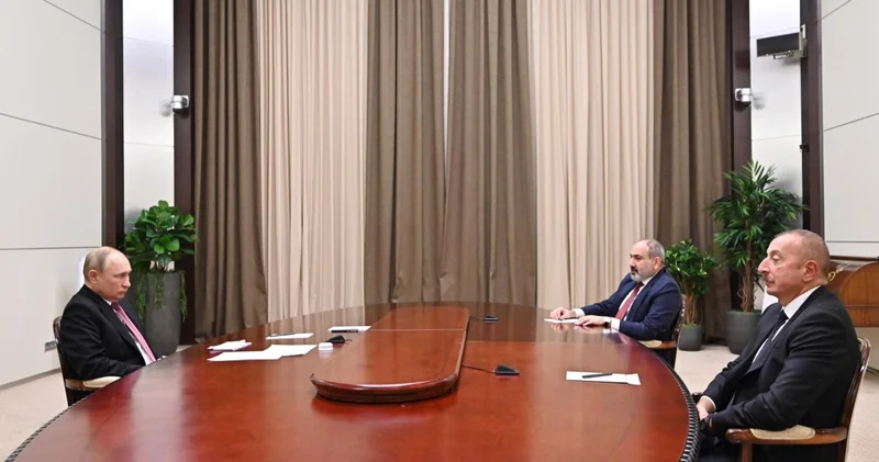 İlham Əliyev, Putin və Paşinyan arasında Türkmənistanda qapalı görüş keçirildi