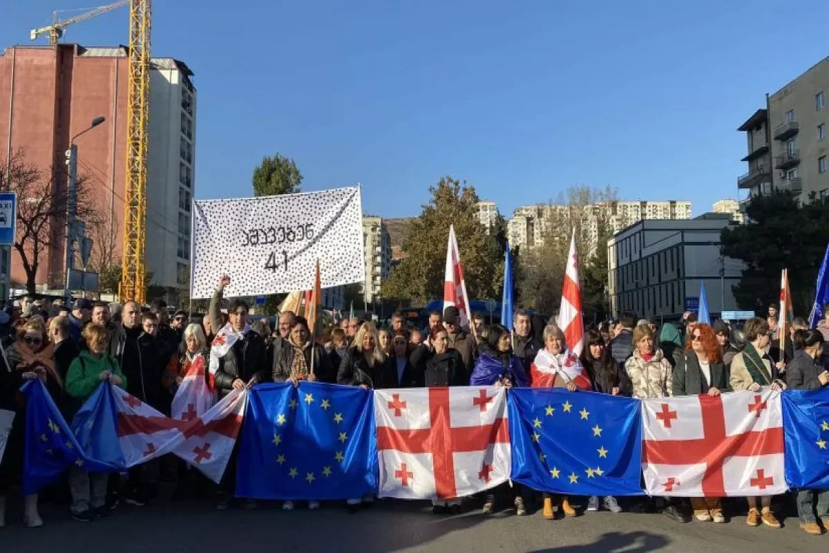 Оппозиционные партии Грузии организовали шествие в Тбилиси