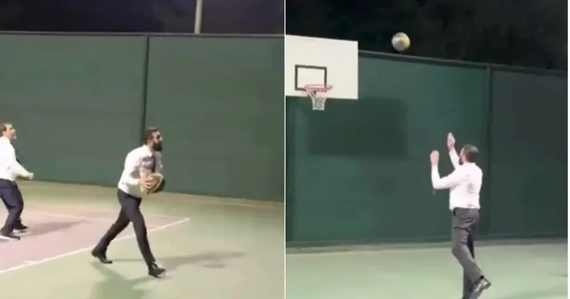 Suriya prezidenti ABŞ generalları ilə basketbol oynadı VİDEO