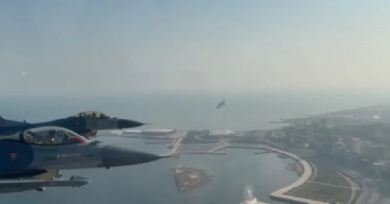 Türkiyə Müdafiə Nazirliyi Bakıda hərbi paradda F 16 dan çəkilmiş videogörüntülər yayıb