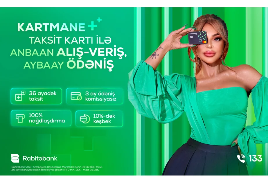 ® “Rabitəbank”dan yenilik, taksit funksiyalı “Kartmane” kartı AZƏRTAC