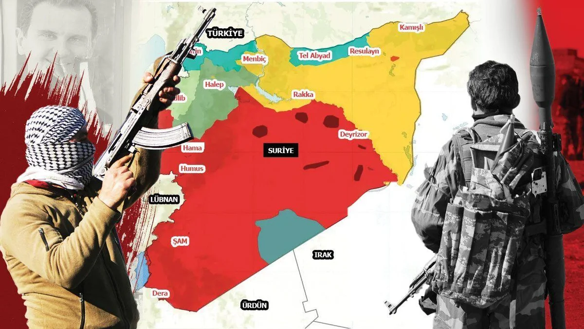 Suriyanın son xəritəsi Hansı qrup hansı əraziləri idarə edir? FOTO