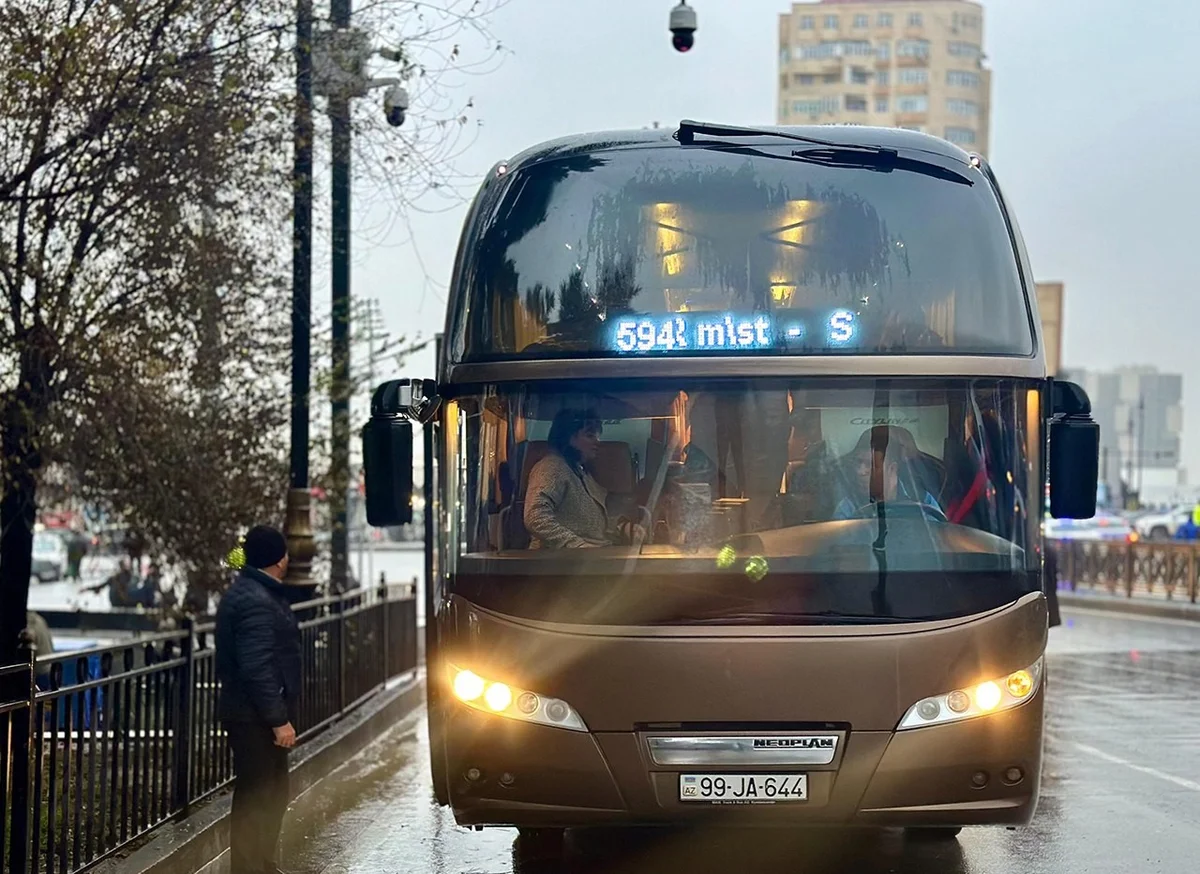 BakıSumqayıt ekspres avtobusu istifadəyə verildi FOTO