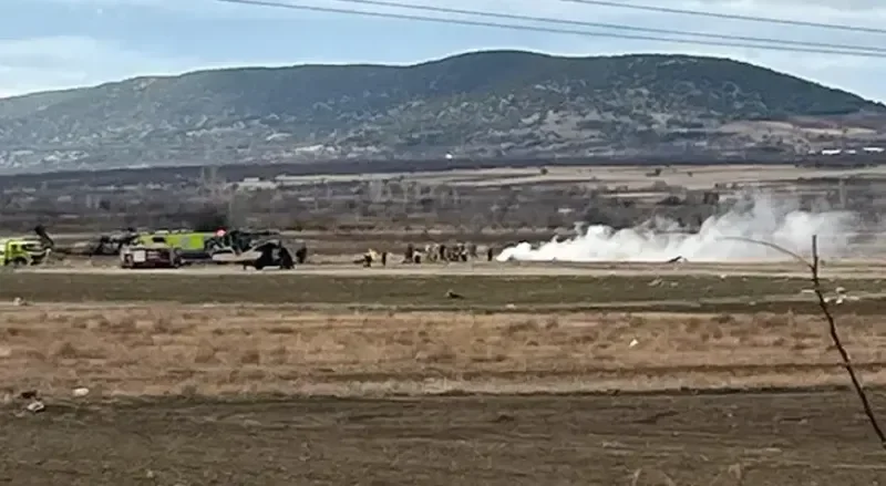 Türkiyədə hərbi helikopter qəzaya uğradı 4 əsgər şəhid oldu VİDEO