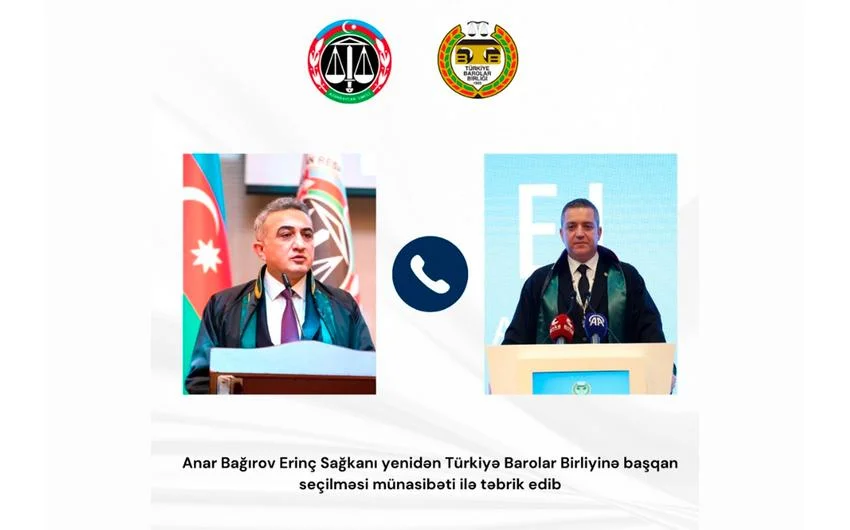 Anar Bağırov Türkiyə Barolar Birliyinin sədrini təbrik edib