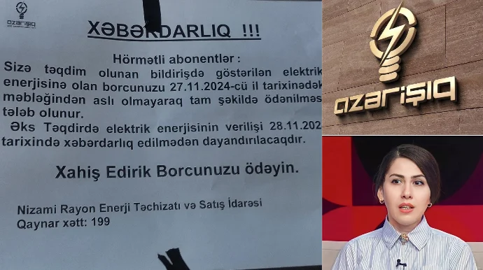 MTKlar vətəndaşları işıqpuluna görə tələsdirir: “Azərişıq” araşdırmağa başladı FOTO