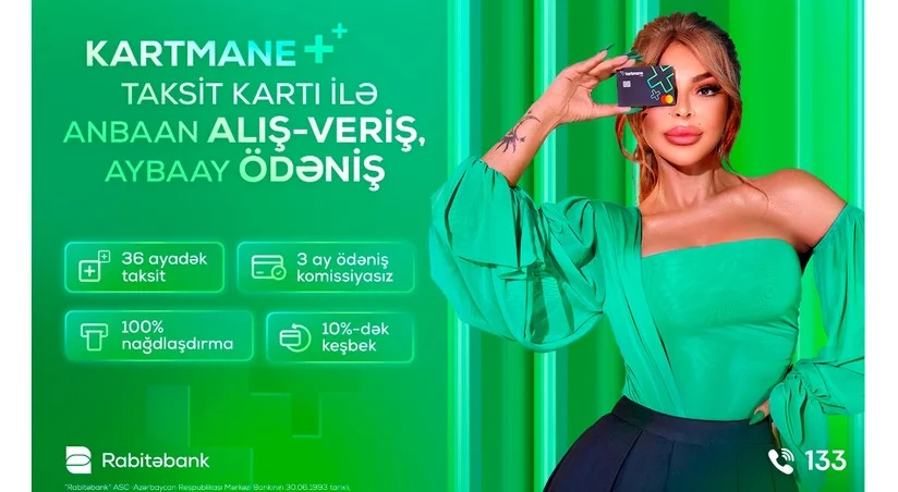 Rabitəbankdan yenilik, taksit funksiyalı Kartmane kartı