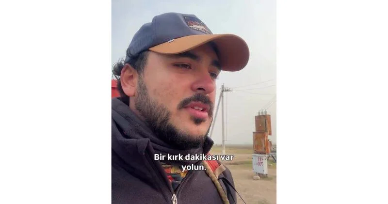 Идущий пешком из Турции в Монголию путешественник сейчас в Азербайджане ВИДЕО