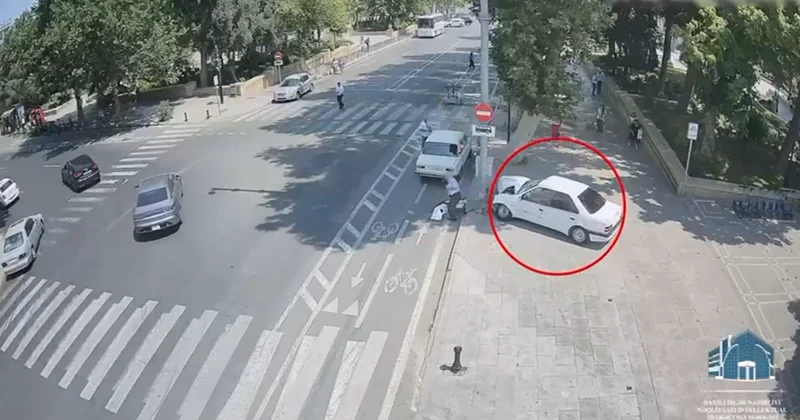 В Баку пешеходы чудом избежали гибели КАДРЫ АВАРИИ