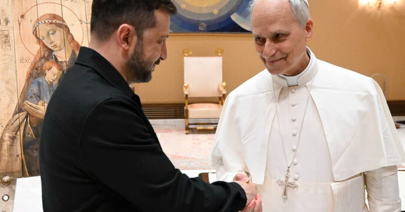 Zelenski Roma Papası XIV Leo ilə görüşüb