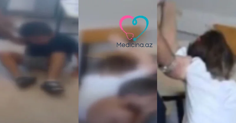 Autizmli şagirdləri partaya bağladılar Dəhşətli görüntülər