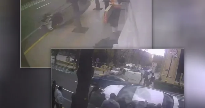 İşərişəhər də qəza törədən maşın aşdı ANBAAN VİDEO