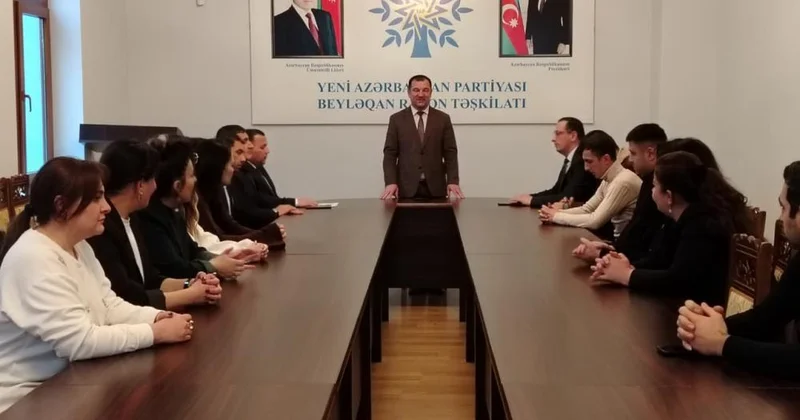 YAP Beyləqan rayon təşkilatında 2025 ci ilin yekunlarına dair görüş keçirilib