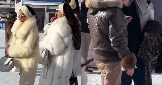 Milyarderlərin bahalı kürklərini yarışdırdığı kurort mərkəzindən GÖRÜNTÜLƏR