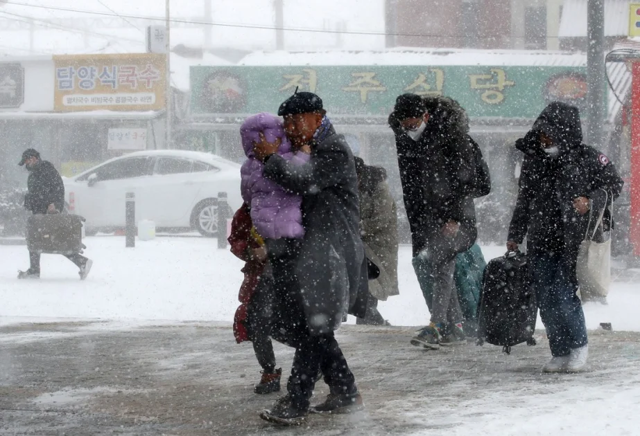 Cənubi Koreyada mövsümün ən şaxtalı günləri yaşanır AZƏRTAC