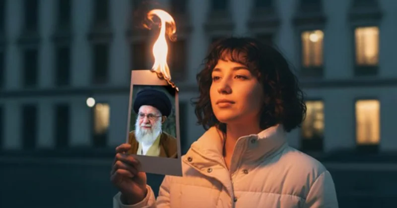 İranlı qadınların Xameneinin fotosuna qarşı etdiyi hərəkət viral oldu Fotolar