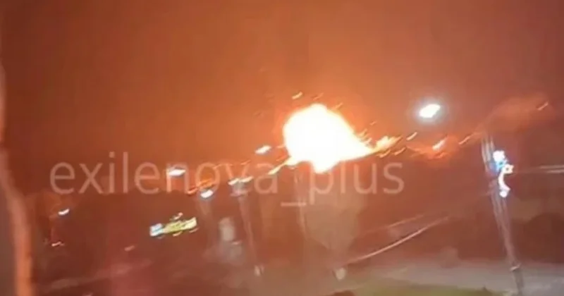 После атаки дронов в России горит нефтебаза