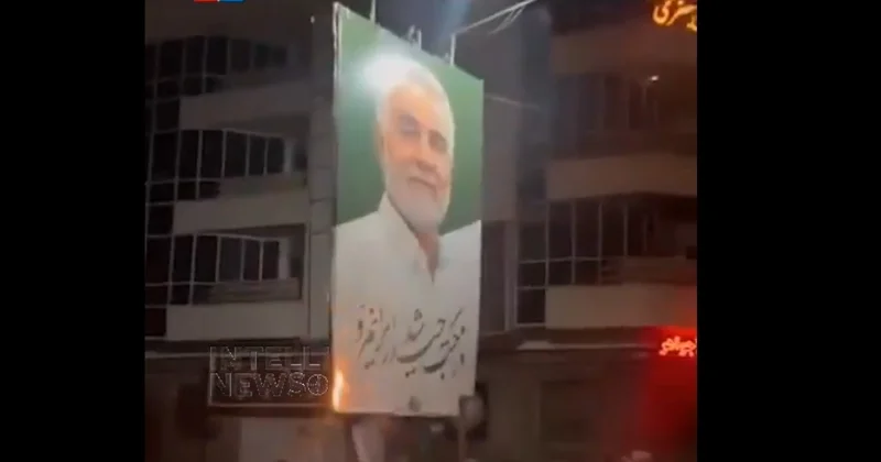 Süleymaninin portretinə od vuruldu GÖRÜNTÜ