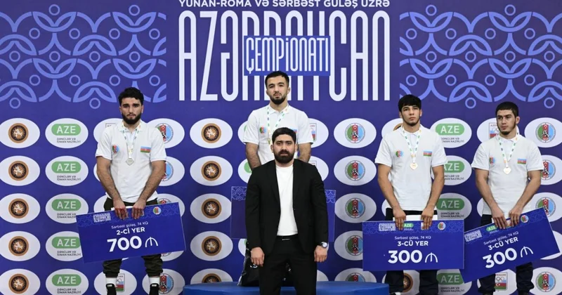 В Азербайджане определились призёры чемпионата по вольной борьбе ФОТО