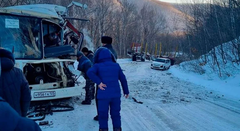 Rusiyanın Primorsk diyarında ağacdaşıyanın avtobusla toqquşması nəticəsində 15 nəfər xəsarət alıb