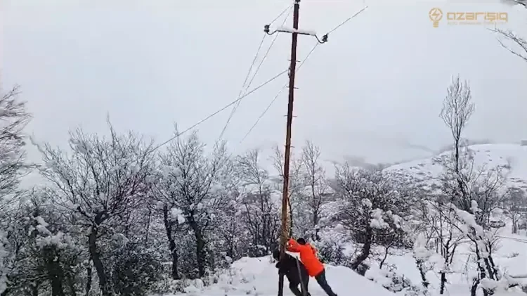 Cənub rayonlarında elektrik enerjisinin verilişi tamamilə bərpa olunub VİDEO