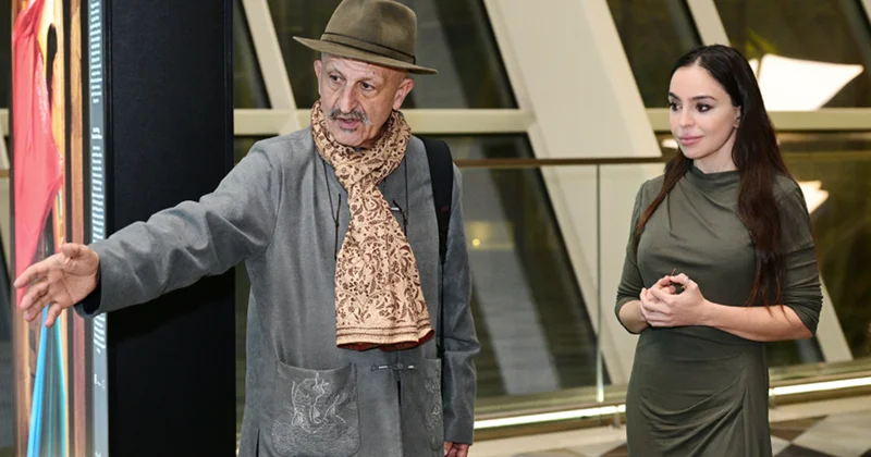 Leyla Əliyeva Deqatinin sərgisində Fotolar