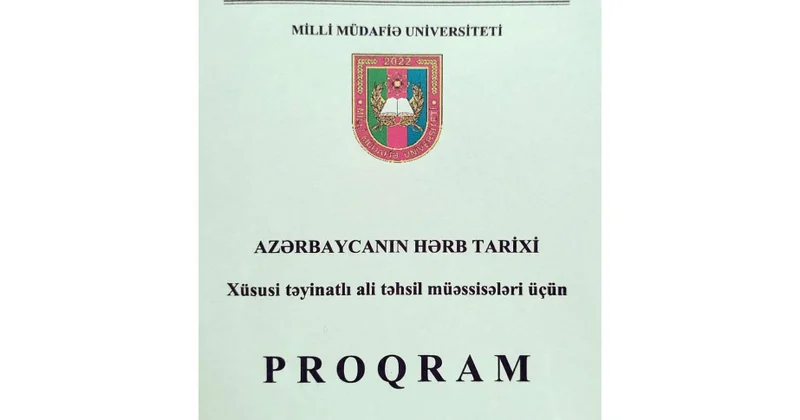 “Azərbaycanın hərb tarixi” proqramı çap olunub