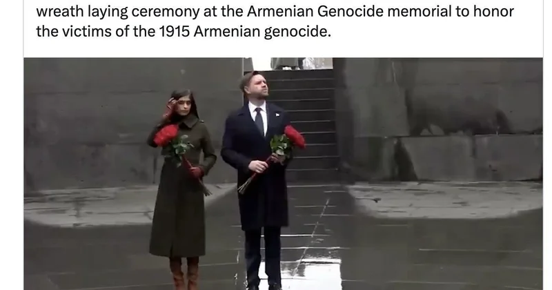 Вэнс удалил пост о посещении памятника жертвам геноцида армян в Ереване ФОТО