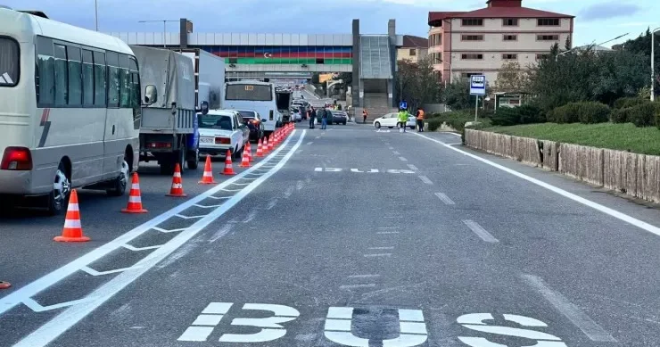 Avtobus zolağına girən sürücü həbs olundu