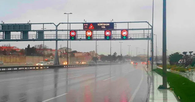 Bu yolda sürət həddi endirildi