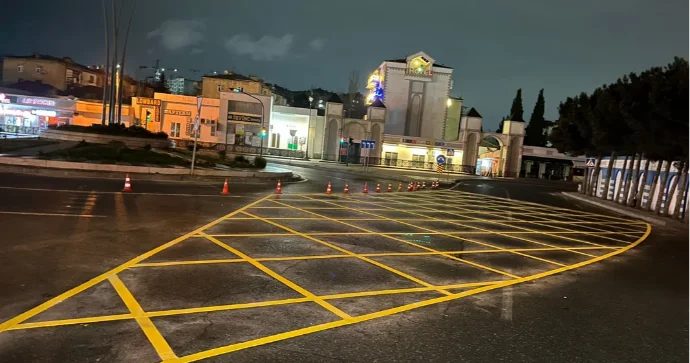 Bakıda davamlı sıxlıq olan daha bir ərazidə sarı tor tətbiq edildi FOTO