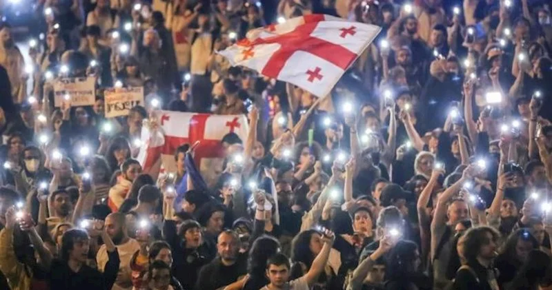 Tbilisidə hökumət əleyhinə etiraz aksiyası keçirilib