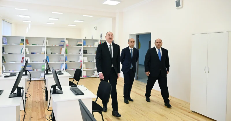 Президент Ильхам Алиев принял участие в открытии здания Кенгерлинской сельской полной средней школы в Агдамском районе (ФОТО)