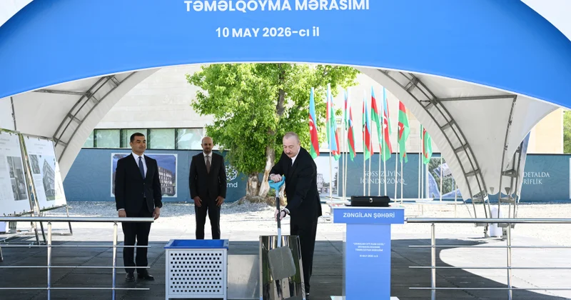 Prezident İlham Əliyev Zəngilan şəhərində sakinlərlə görüşüb, “Zangilan City Park Hotel”in təməlini qoyub