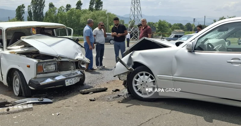 Lənkəranda yol qəzasında 5 nəfər xəsarət alıb FOTOLAR