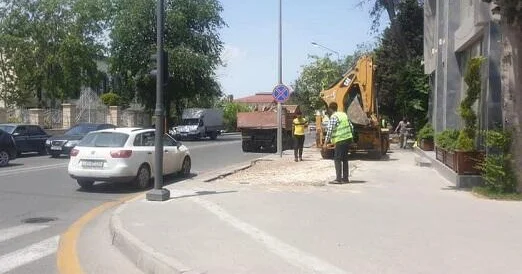 Bakıda obyekt səkini zəbt etdi: İH dən reaksiya... Video